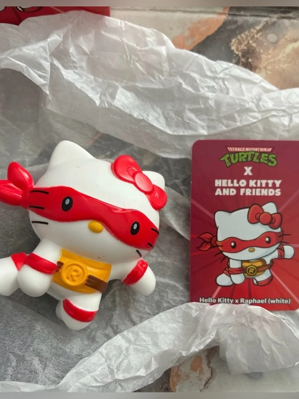 Hello Kitty x Raphael White Happy Meal Toy w/ Box & Card | TMNT McDonald’s 2025